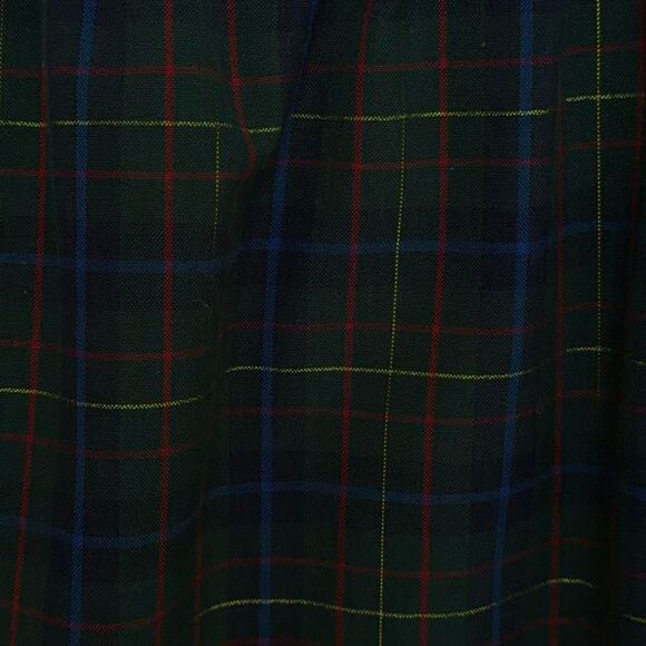 Bobbie Brooks Navy blue and green plaid maxi dress size L - Picture 6 of 7